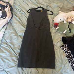 grey midi pencil dress